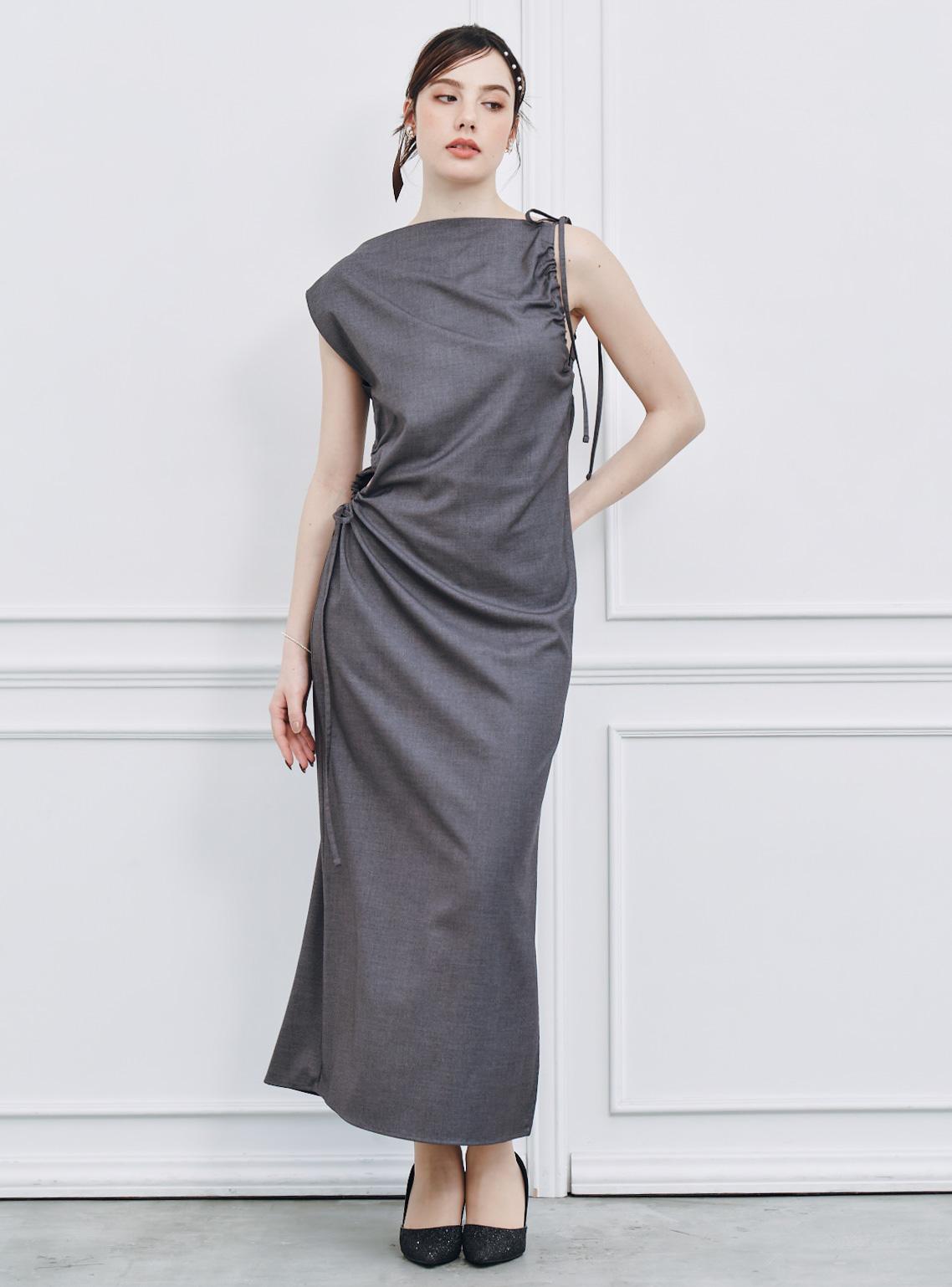 【FRAY I.D】ドローストリングギャザードレープワンピース の画像1