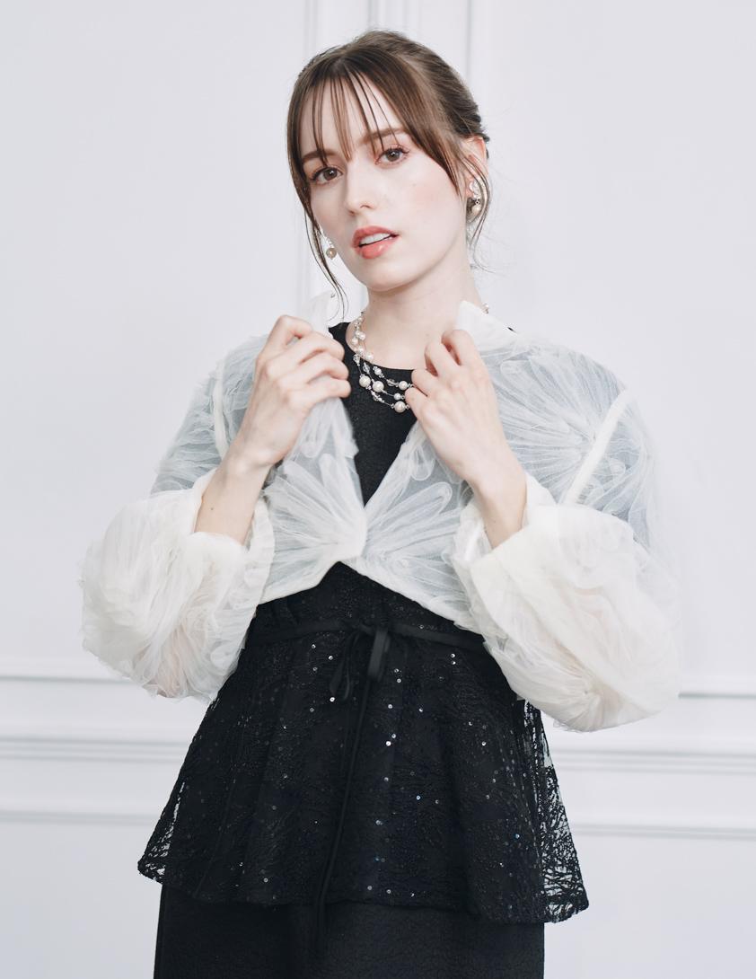 【kaene】チュールエンブロイダリーボレロ の画像1