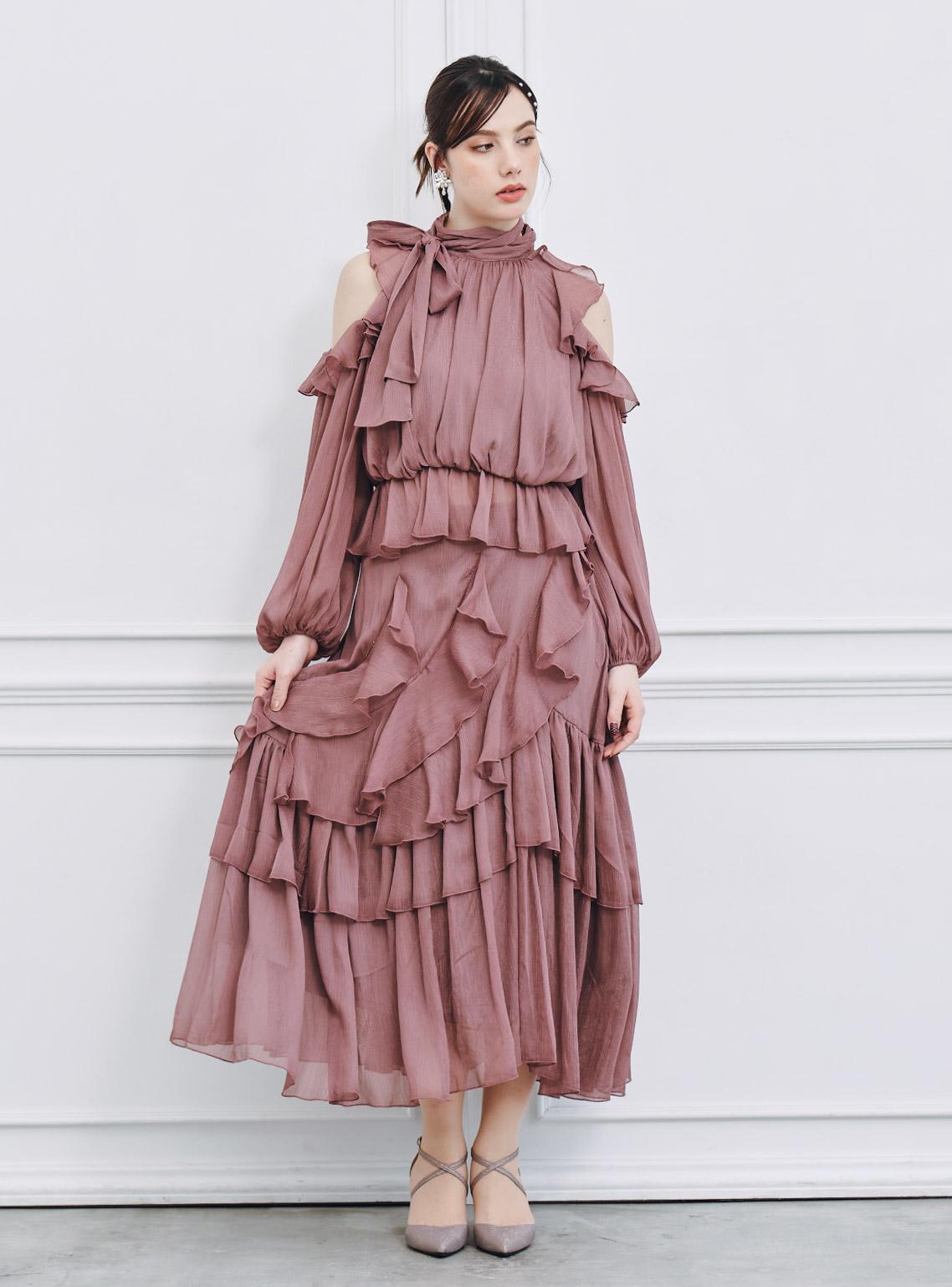 【SNIDEL】ラッフルフリルシフォンセットアップ の画像1