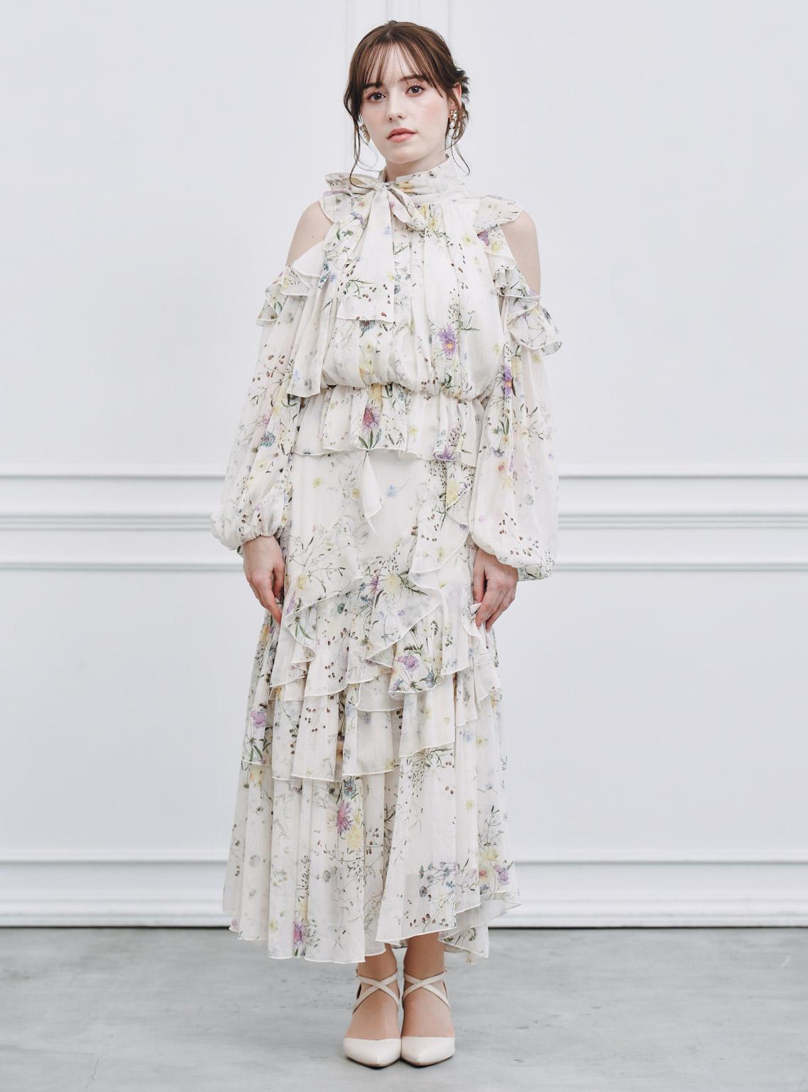 【SNIDEL】ラッフルフリルシフォンセットアップ の画像1