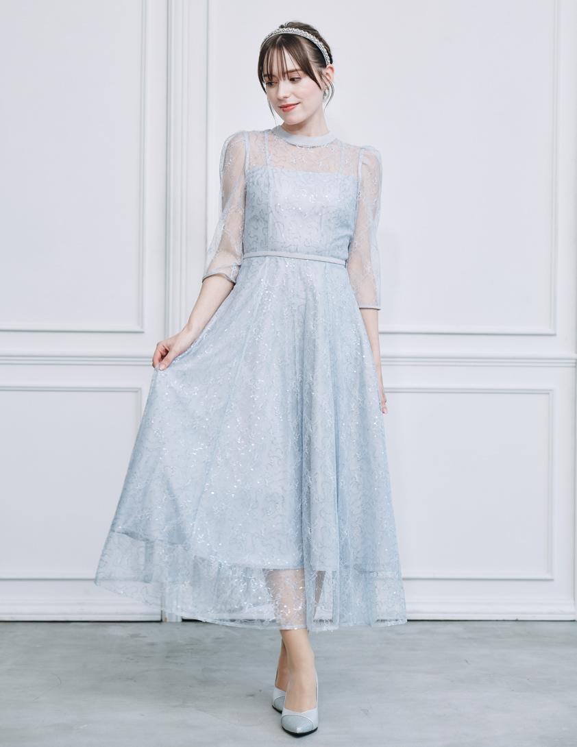 【SNIDEL】スパークルレースワンピース の画像1