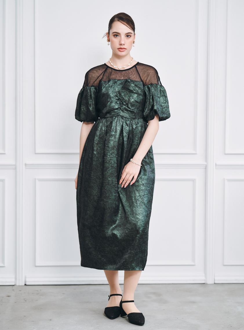 ヴィンテージプリントコクーンワンピース の画像1