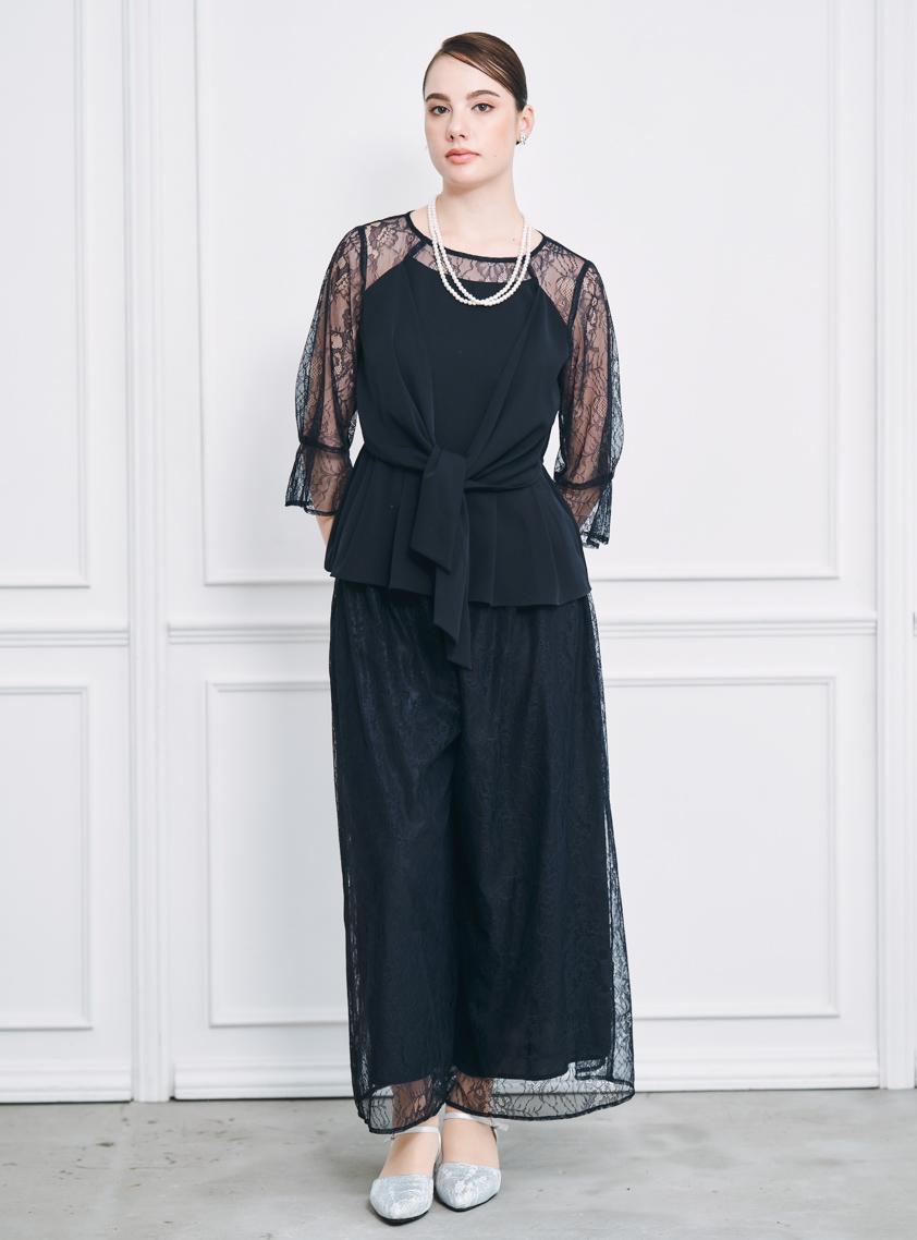 シフォンジョーゼットセパレートワイドパンツ の画像1