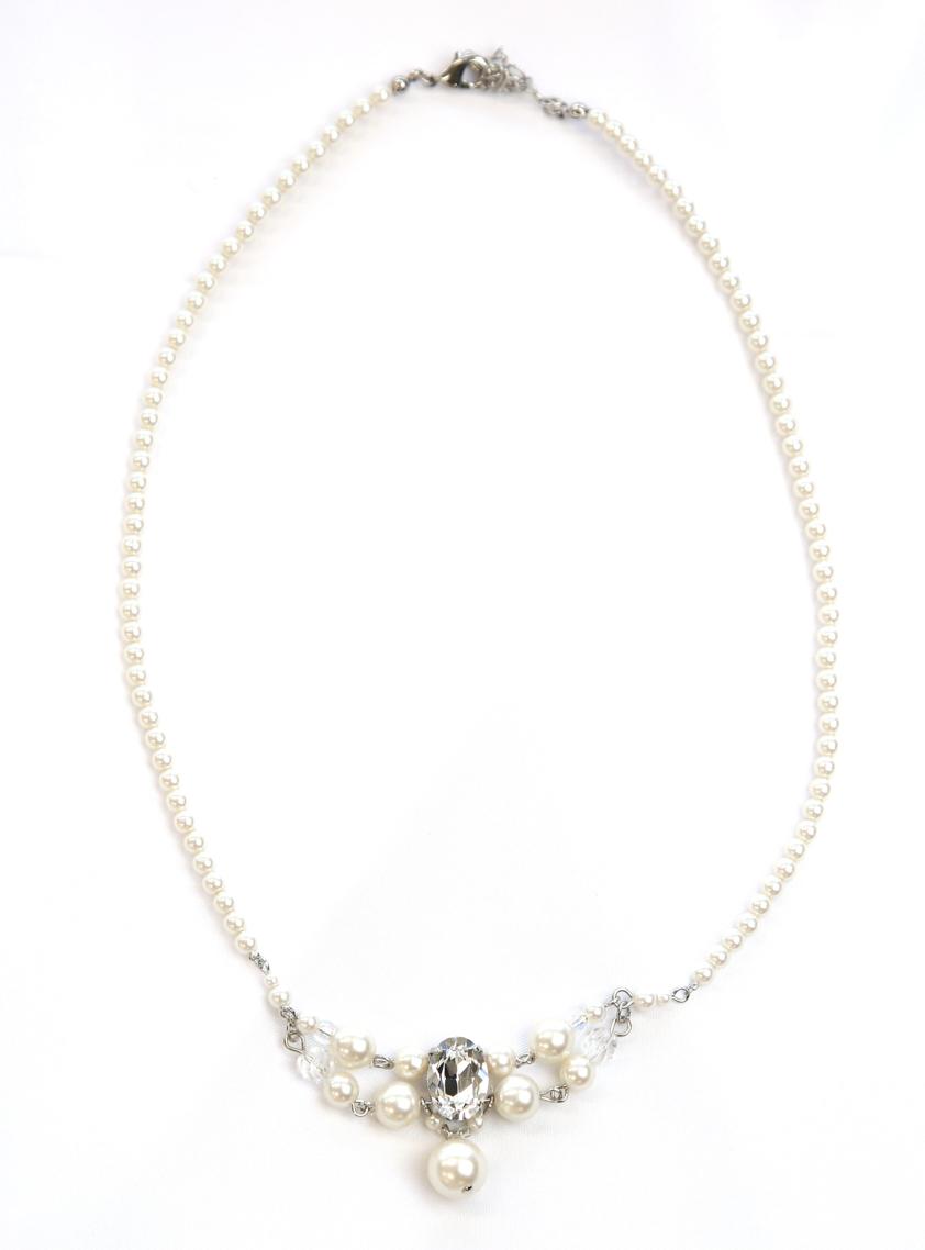 ビジュー＆パールネックレス の画像1