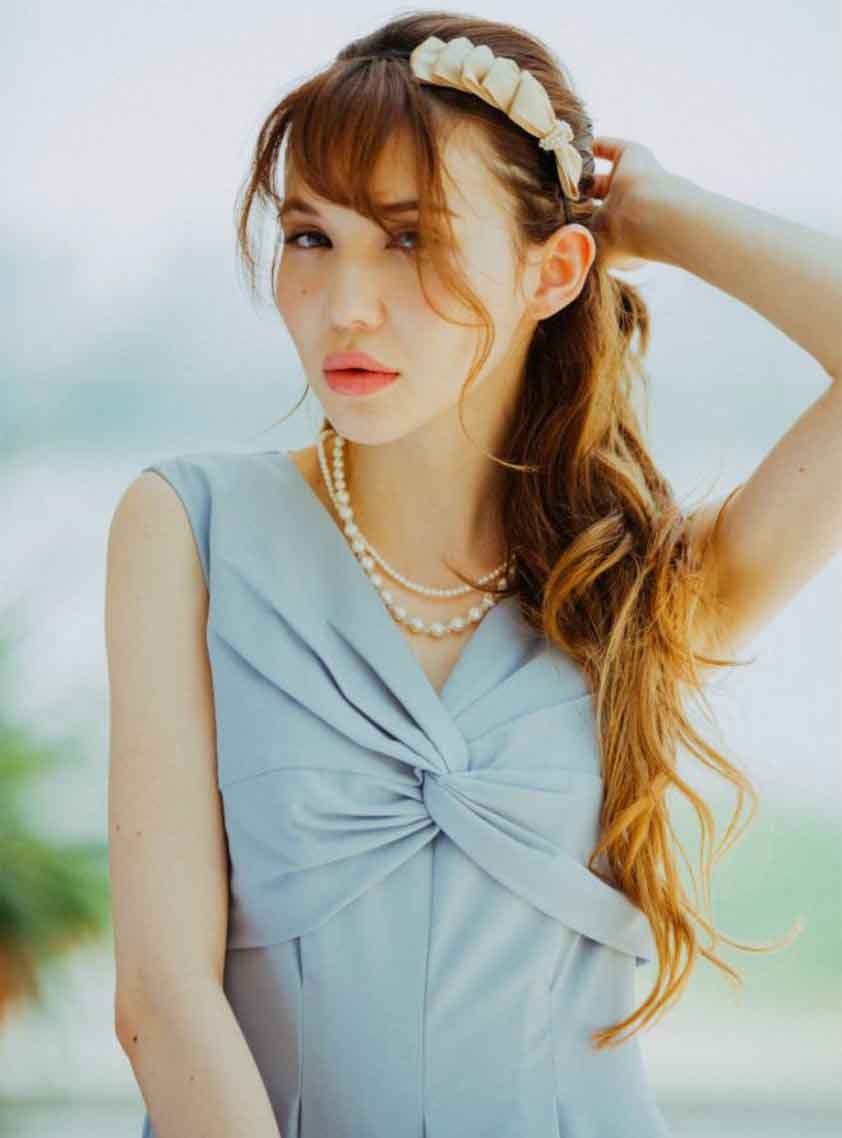 リボンカチューシャ＆パールヘアーチャームセット（ブラック） の画像7