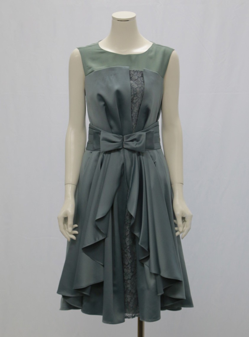 ノースリーブ切替ウエストスカート付ワンピース の画像1