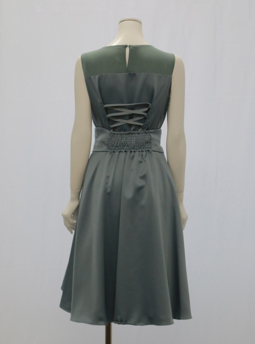 ノースリーブ切替ウエストスカート付ワンピース の画像3