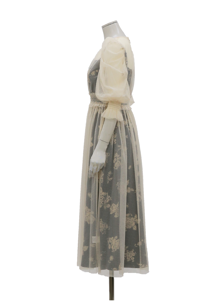 2wayレースシャーリング花柄キャミワンピース の画像8