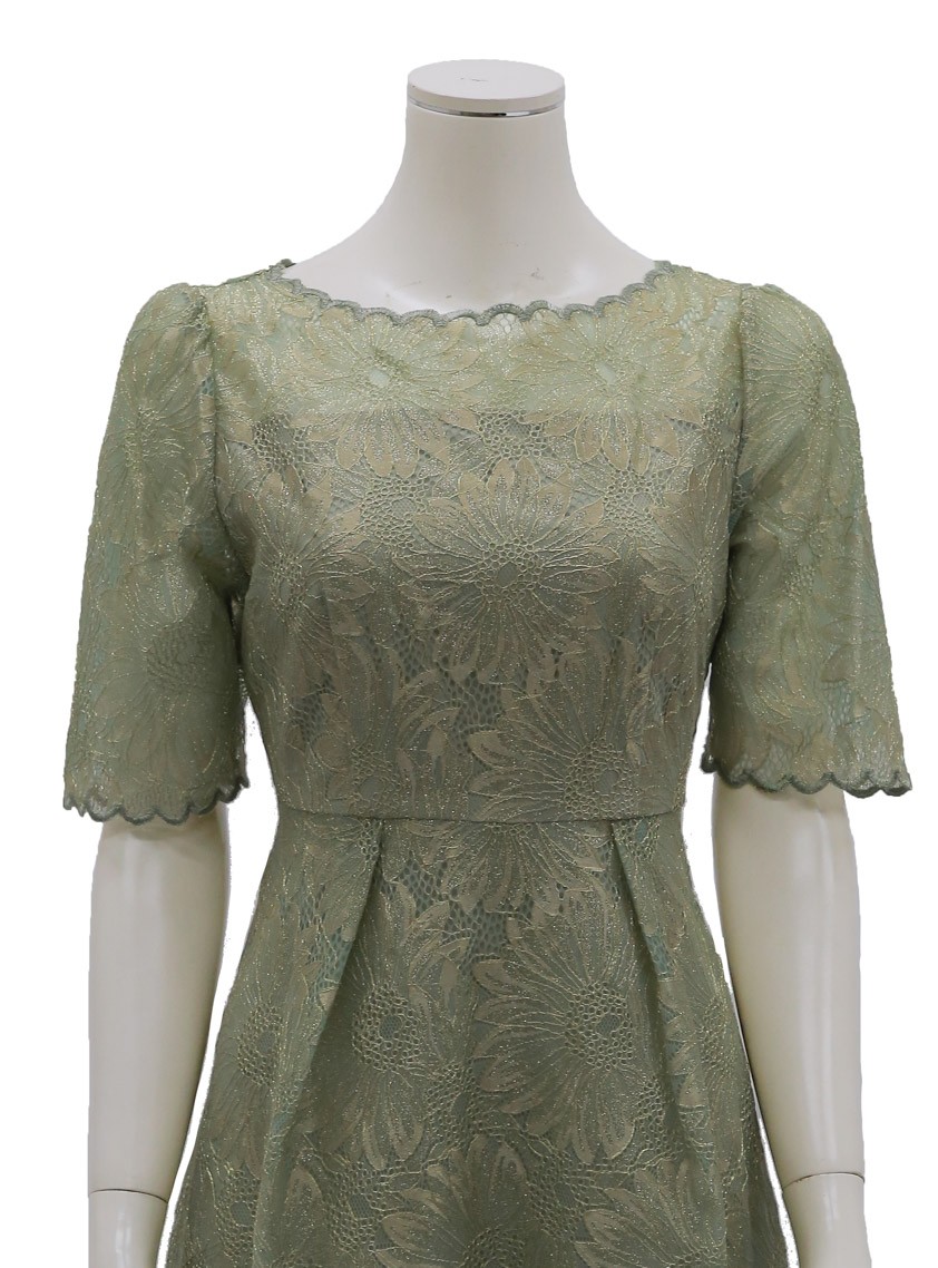 ゴールド刺繍レースヴィンテージワンピース の画像10