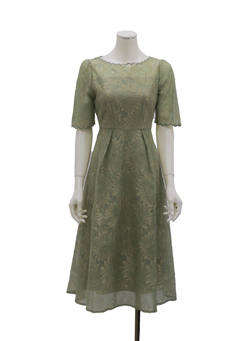 ゴールド刺繍レースヴィンテージワンピース の画像7