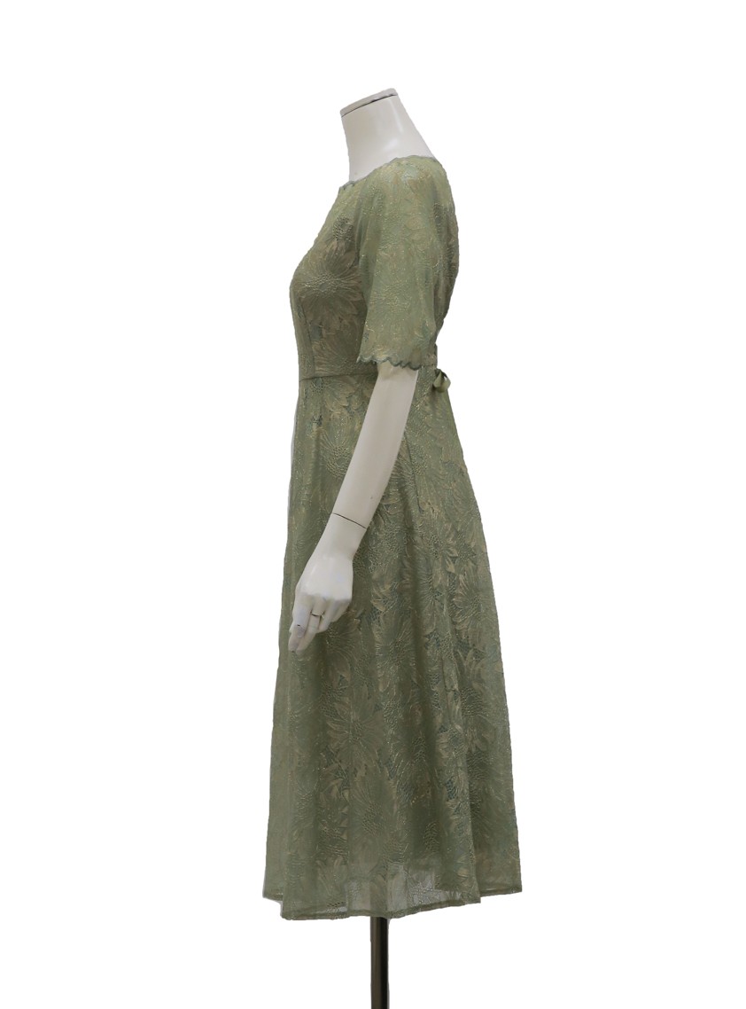 ゴールド刺繍レースヴィンテージワンピース の画像8