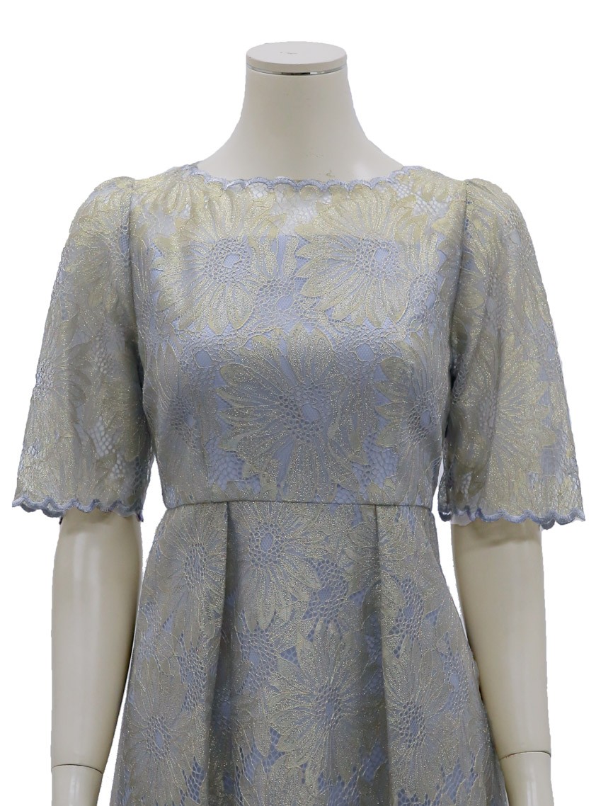 ゴールド刺繍レースヴィンテージワンピース の画像10