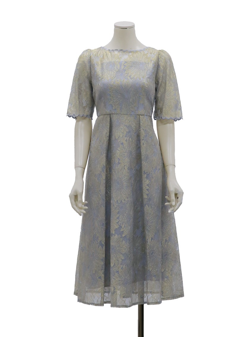 ゴールド刺繍レースヴィンテージワンピース の画像7