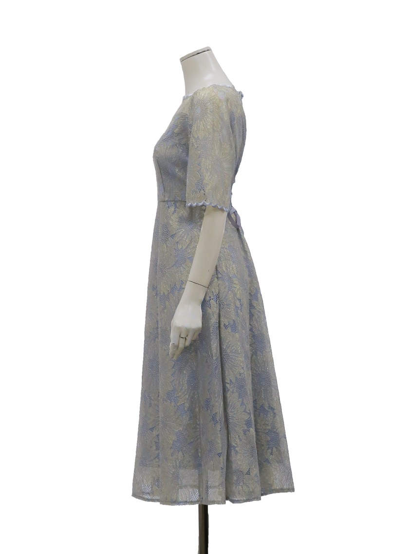 ゴールド刺繍レースヴィンテージワンピース の画像8