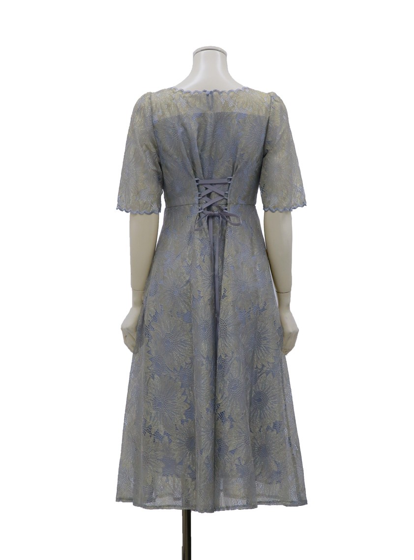 ゴールド刺繍レースヴィンテージワンピース の画像9