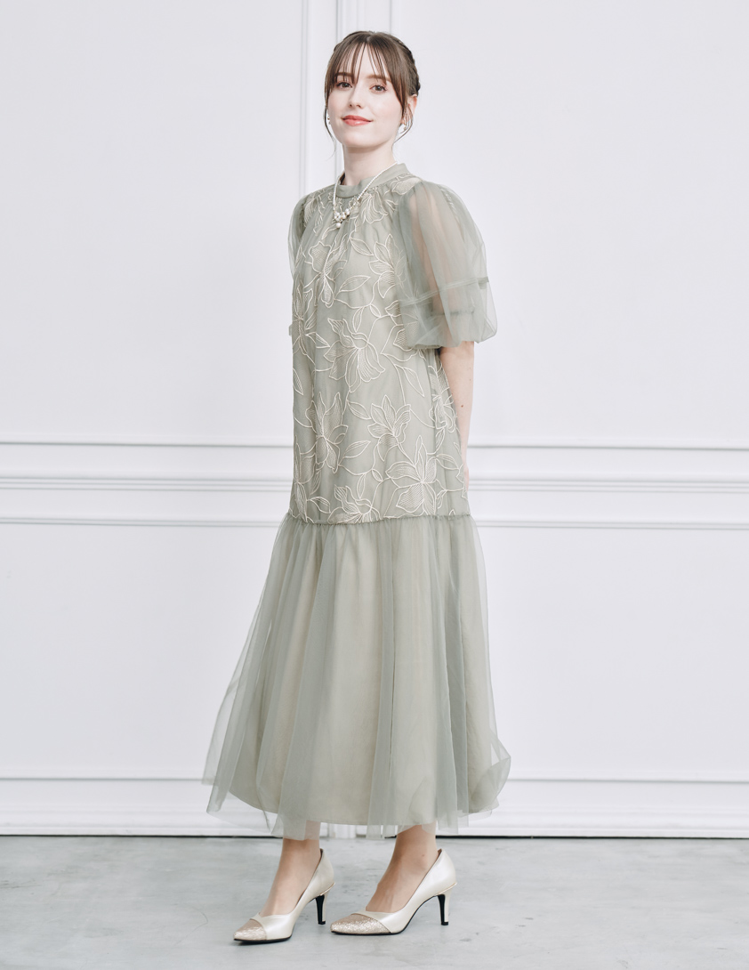 【ルルティオリジナル】リリーパターンチュールワンピース の画像2