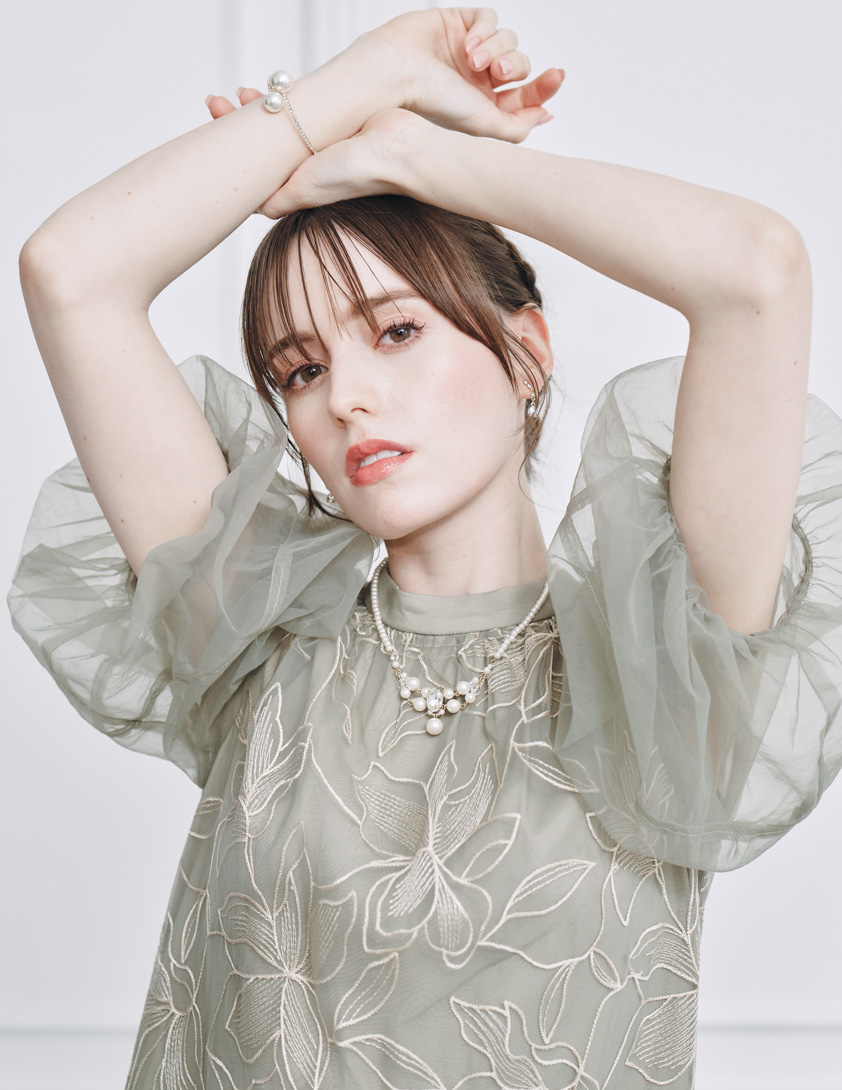 【ルルティオリジナル】リリーパターンチュールワンピース の画像6