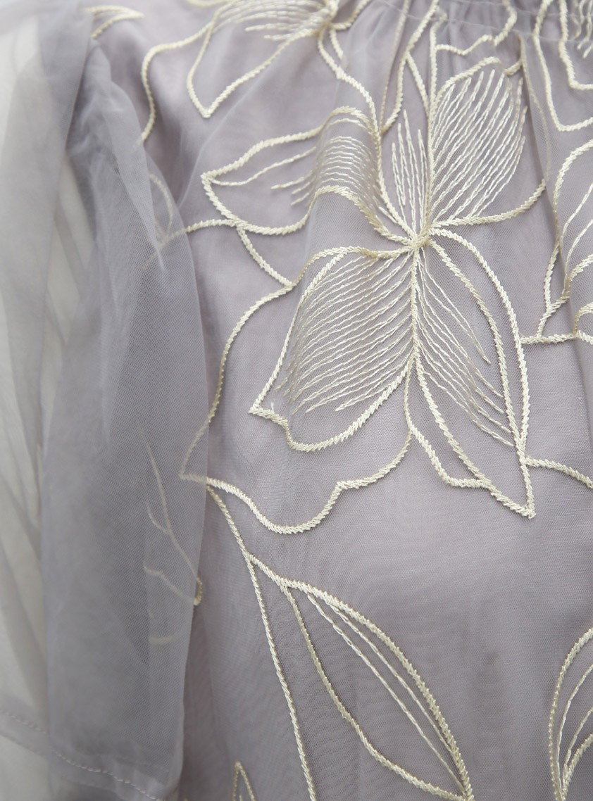 リリーパターンチュールワンピース の画像11