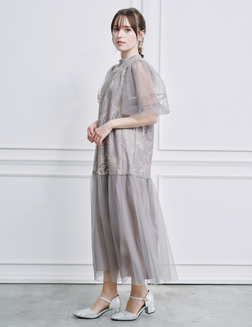 リリーパターンチュールワンピース の画像2