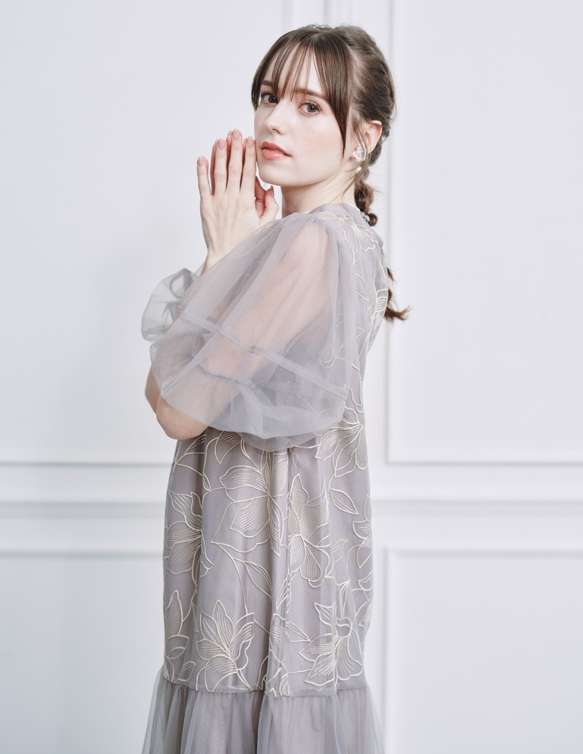 リリーパターンチュールワンピース の画像5