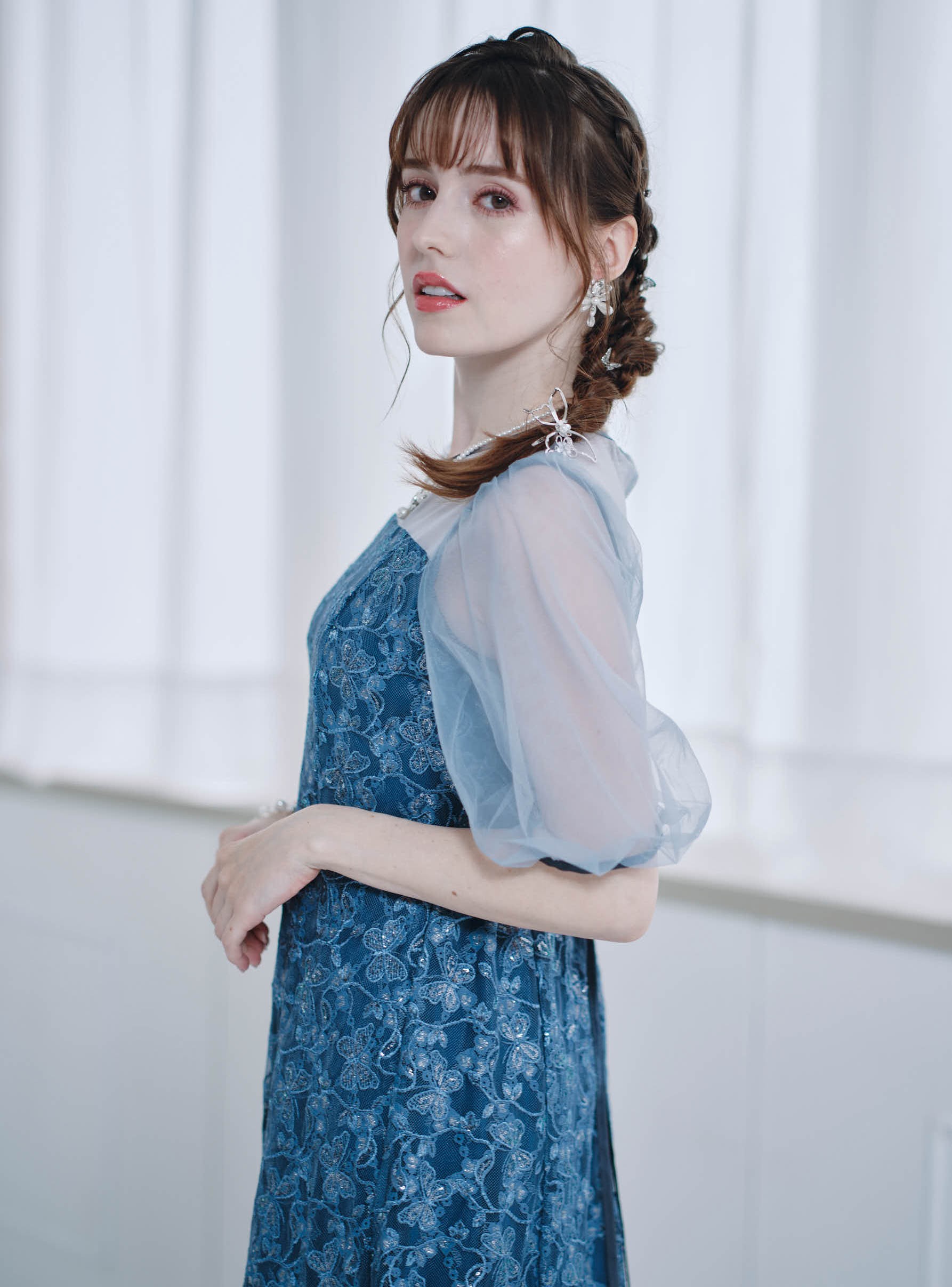 ルミナスバタフライレースワンピース の画像5