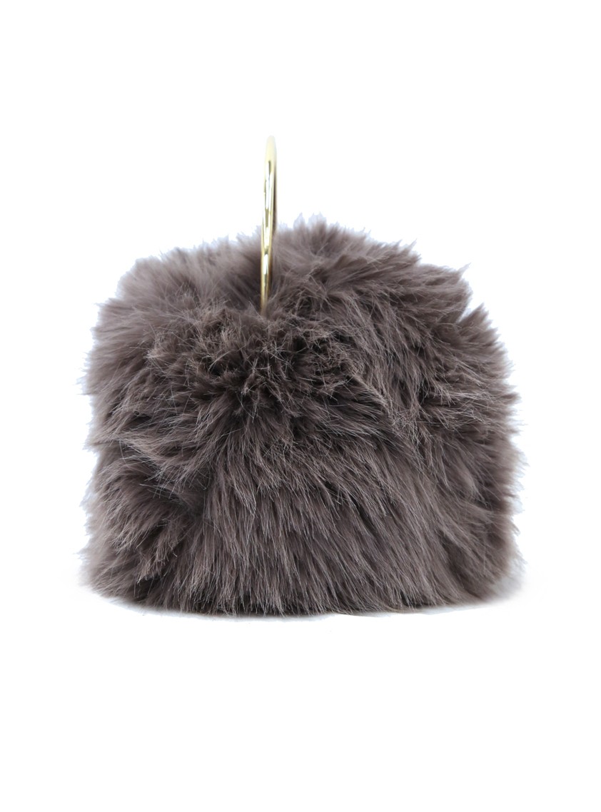 【CELFORD】フェイクファーメタルハンドルラウンドバッグ の画像2