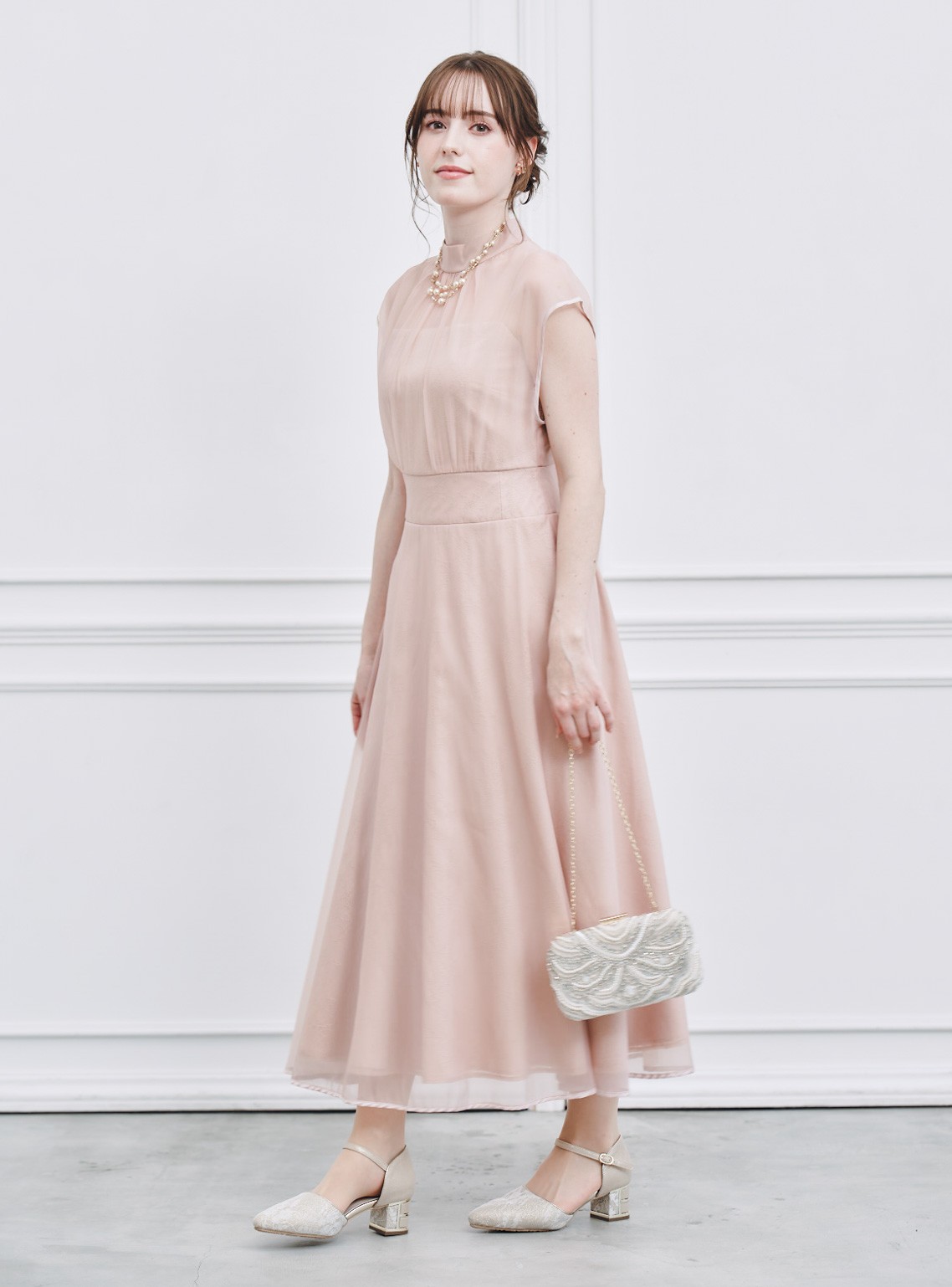 【CELFORD】チュールレースレイヤードワンピース の画像2