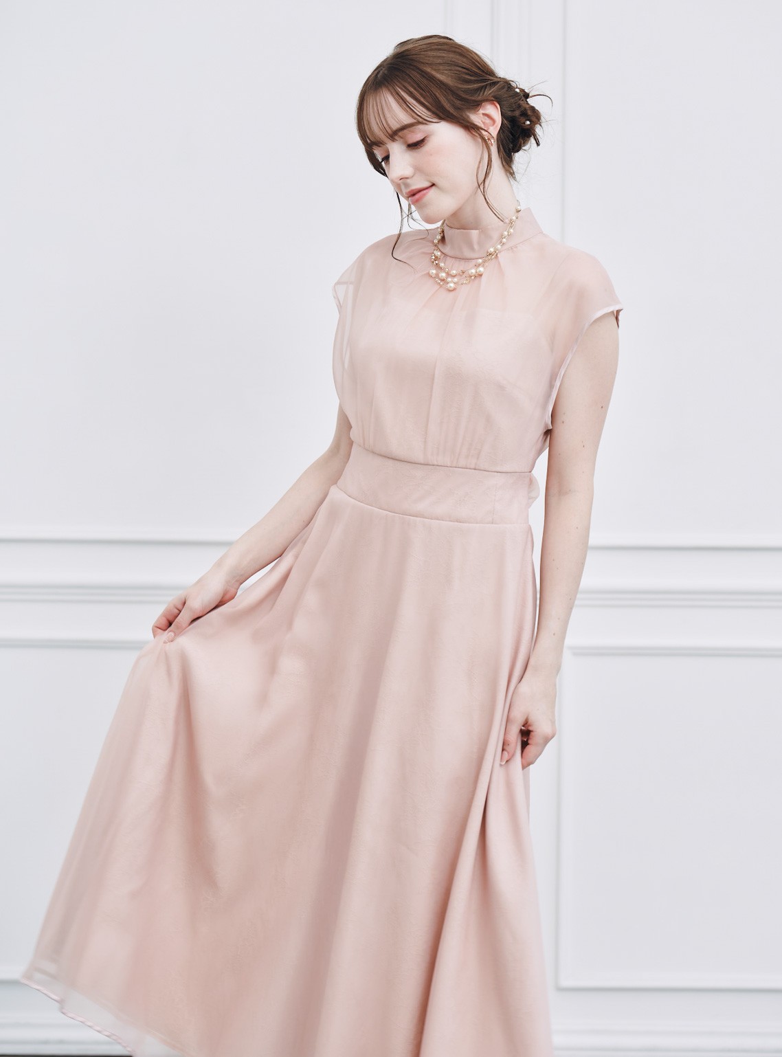 【CELFORD】チュールレースレイヤードワンピース の画像4