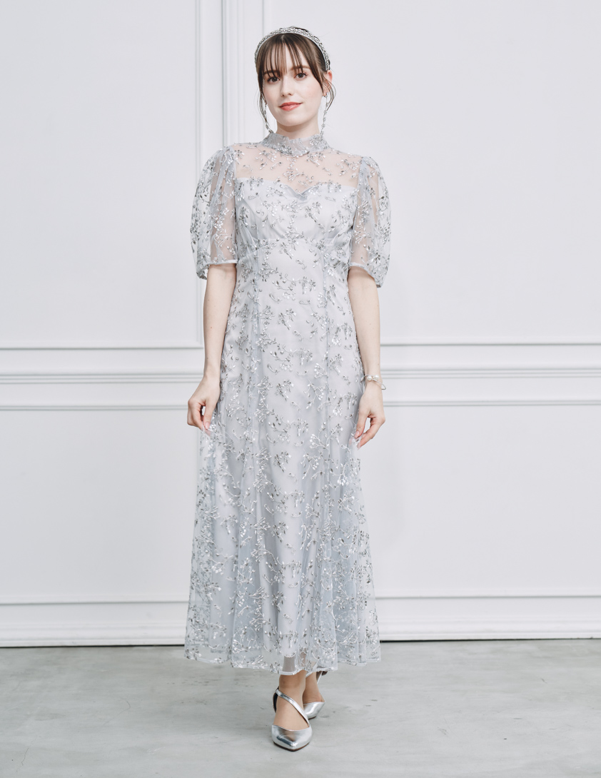 【CELFORD】バックリボンスモールフラワーワンピース の画像1