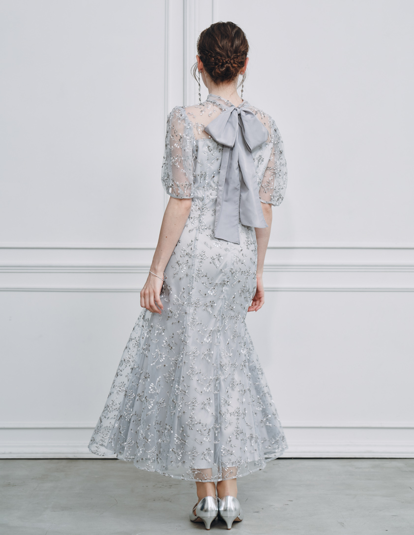 【CELFORD】バックリボンスモールフラワーワンピース の画像3