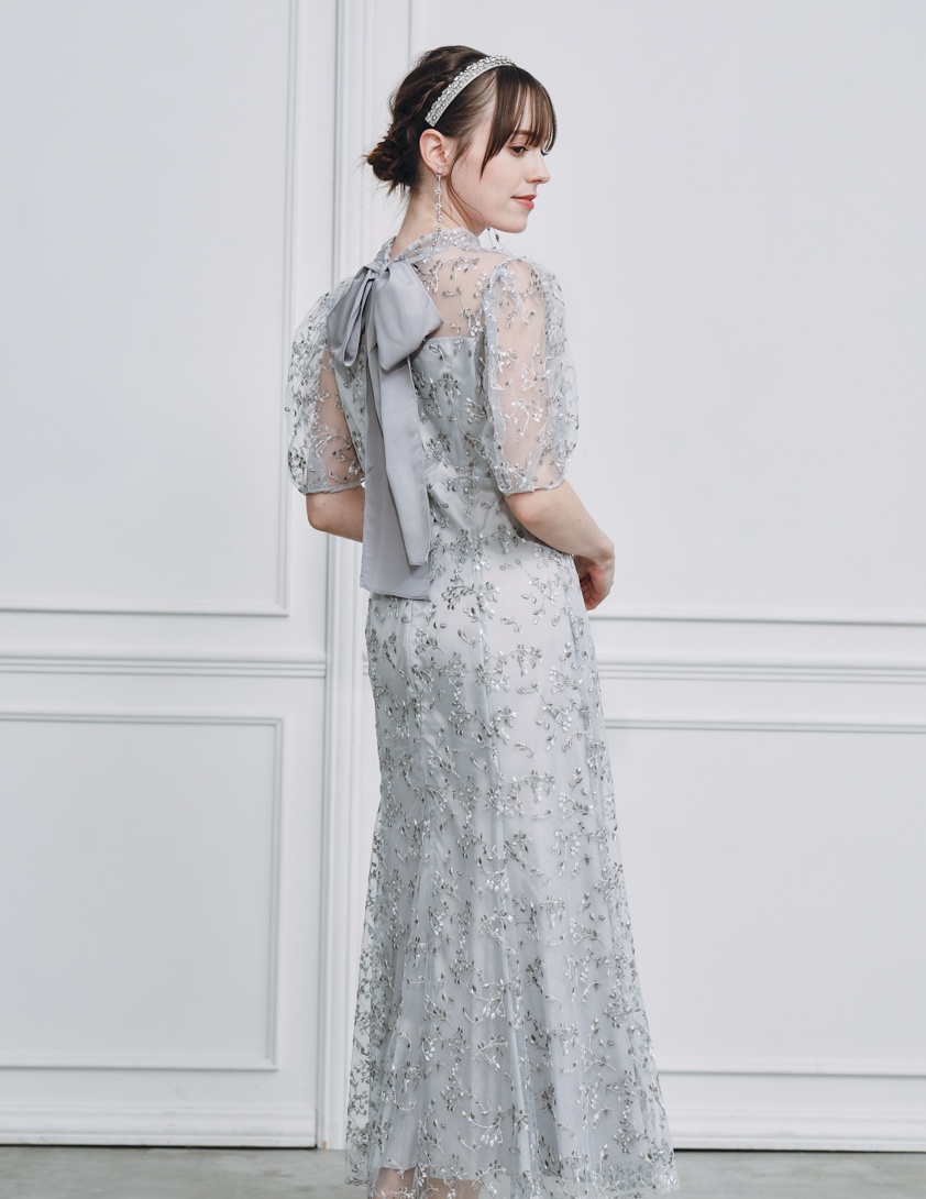 【CELFORD】バックリボンスモールフラワーワンピース の画像4