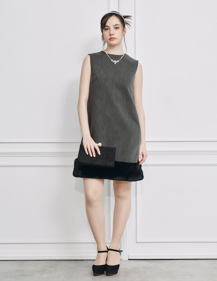 【CELFORD】裾ファーミニワンピース の画像1