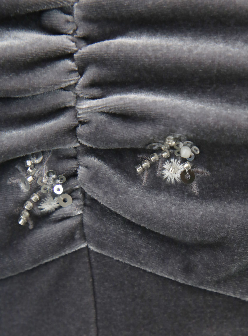 【CELFORD】花柄刺繍ベロアワンピース の画像5