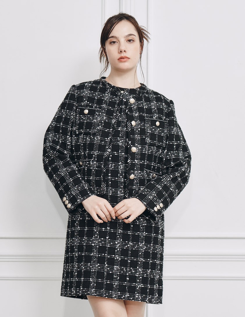 パイピングデザインツイードジャケット の画像4