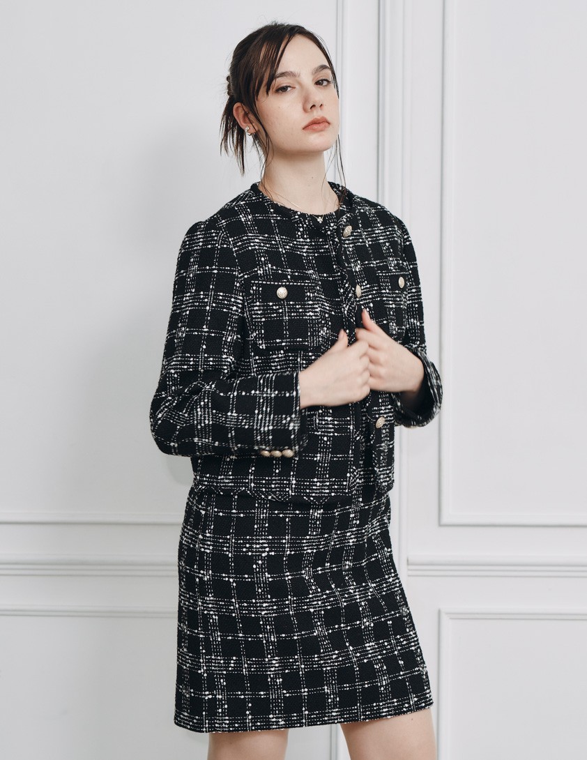 パイピングデザインツイードジャケット の画像6