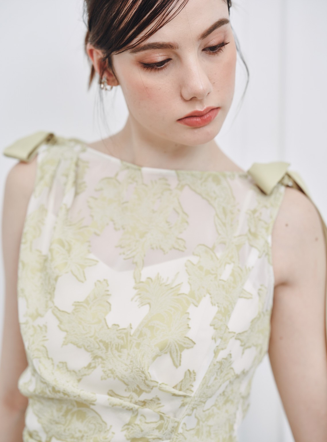 【FRAY I.D】2wayショルダーリボンシアージャガードワンピース の画像6