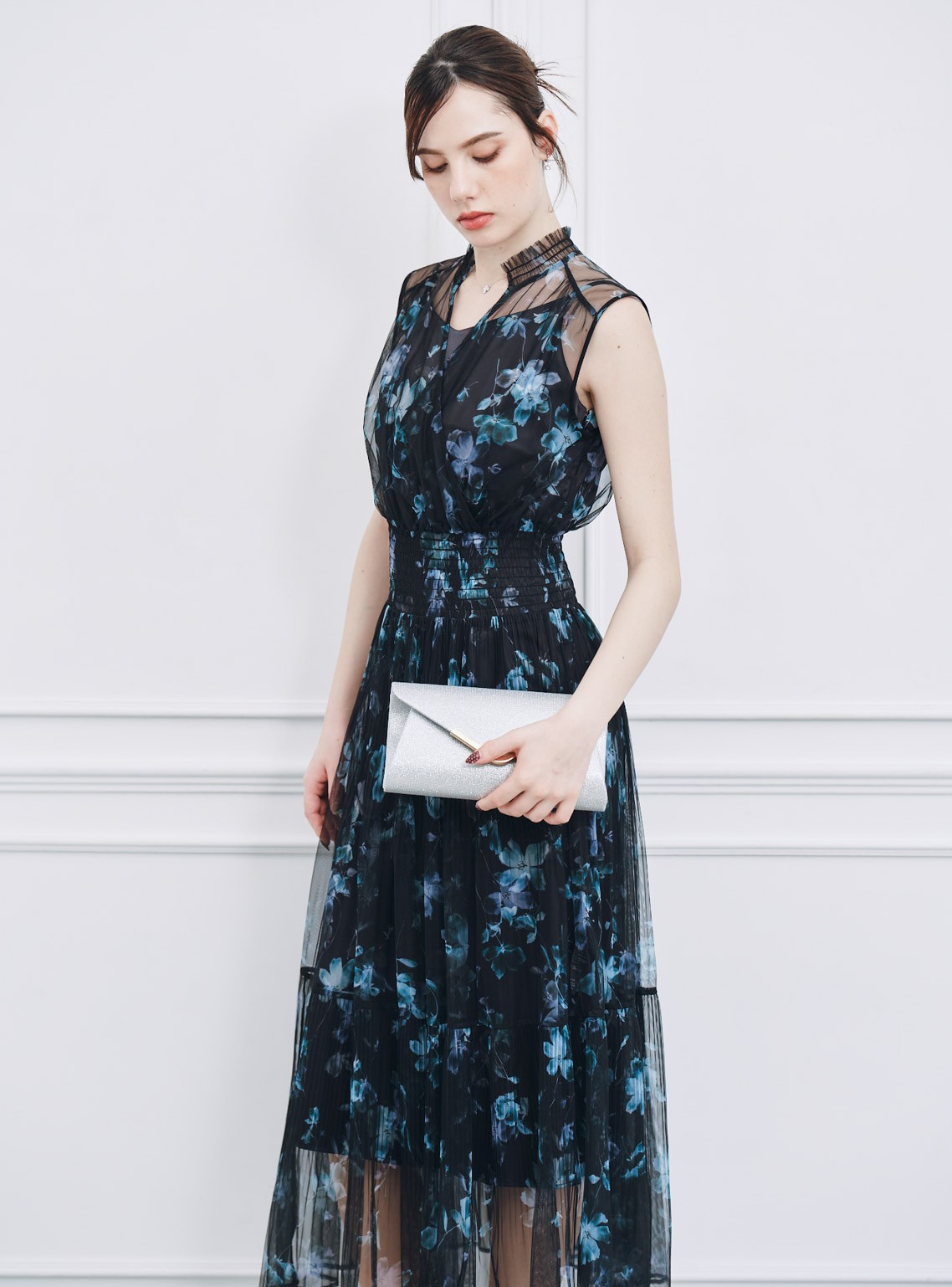 【FRAY I.D】シアーフラワープリーツワンピース の画像5