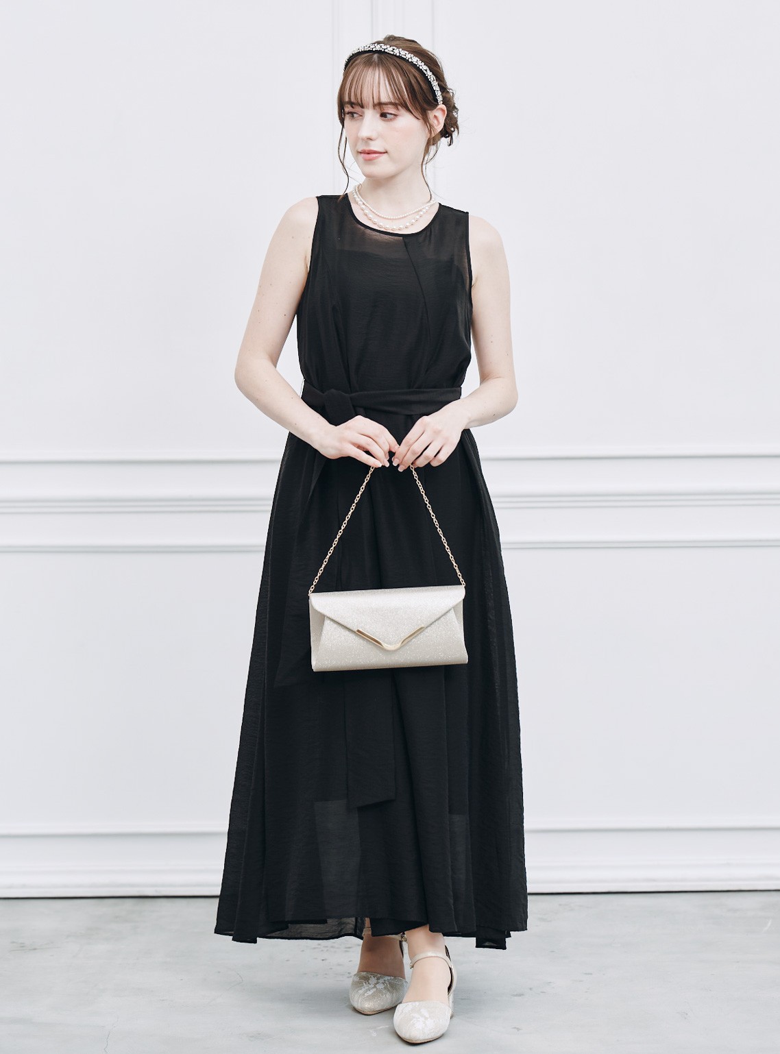 【FRAY I.D】セミシアークリアラインワンピース の画像1