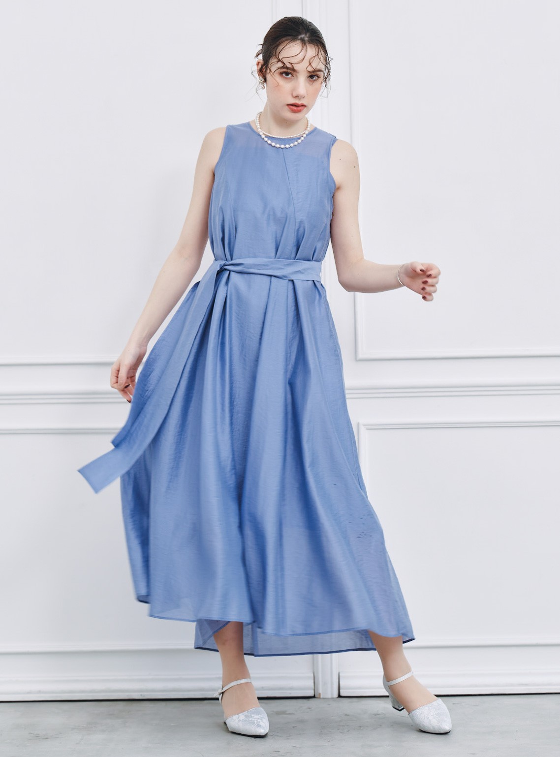 【FRAY I.D】セミシアークリアラインワンピース の画像1