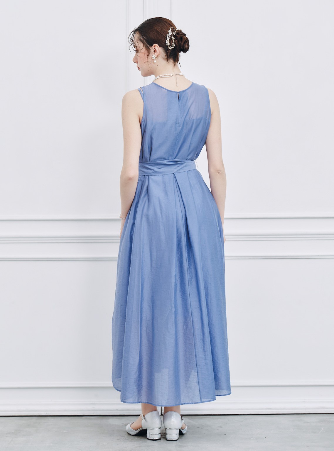 【FRAY I.D】セミシアークリアラインワンピース の画像3