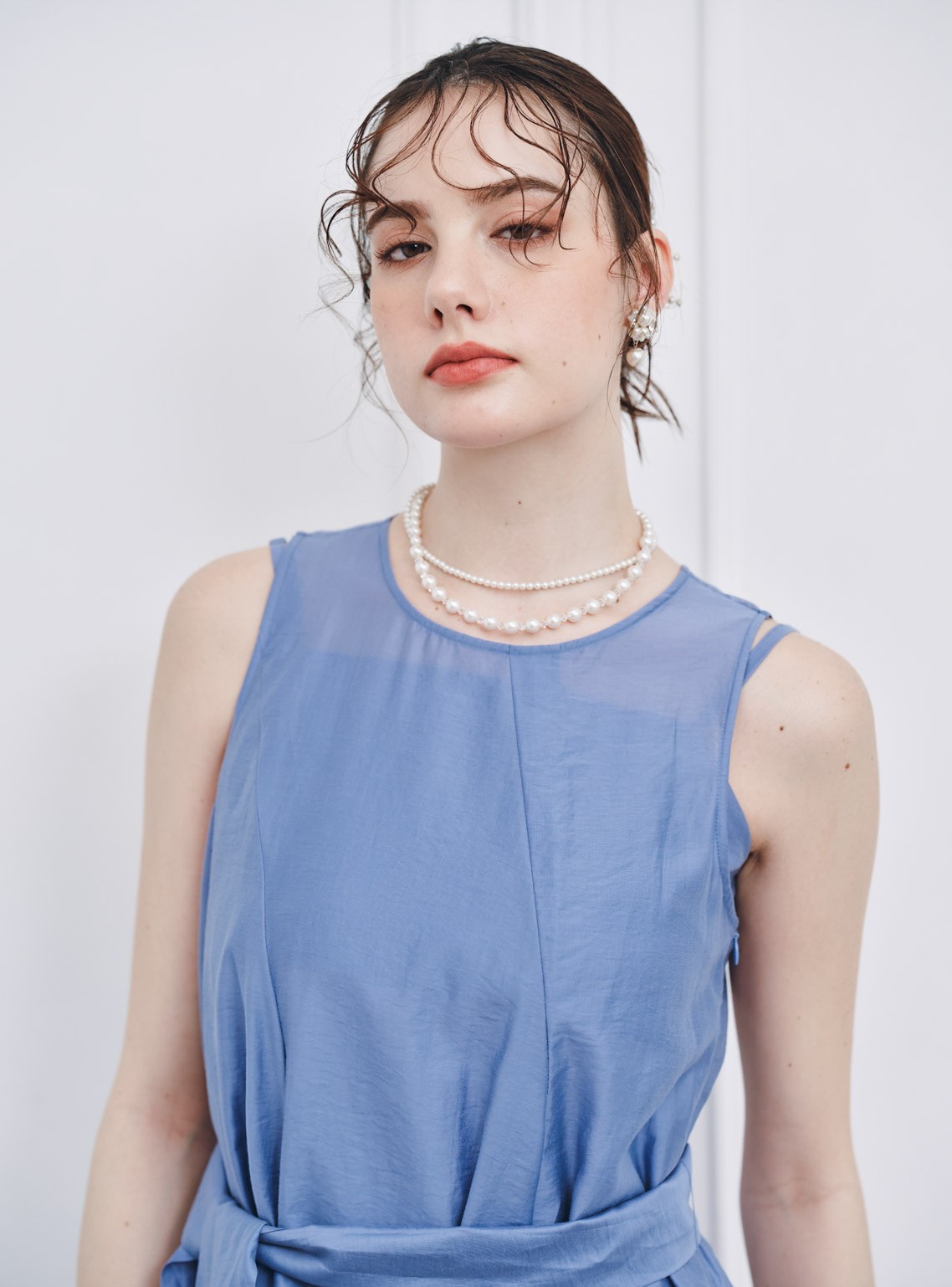 【FRAY I.D】セミシアークリアラインワンピース の画像6