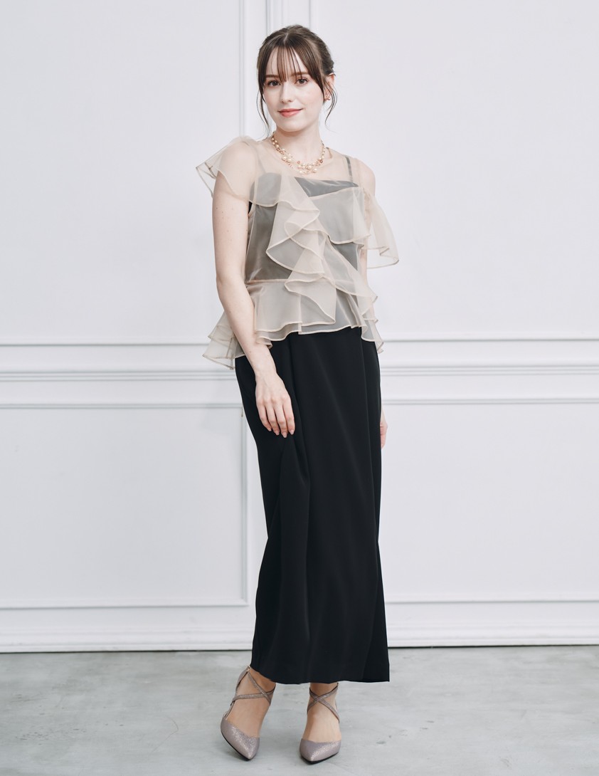 【FRAY I.D】ラッフルブラウスセットワンピース の画像4