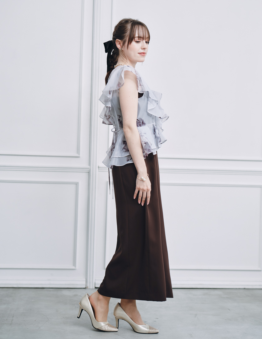 【FRAY.ID】ラッフルブラウスセットワンピース の画像2