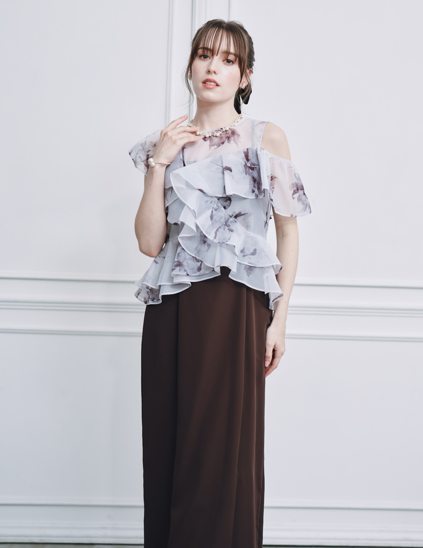 【FRAY.ID】ラッフルブラウスセットワンピース の画像4