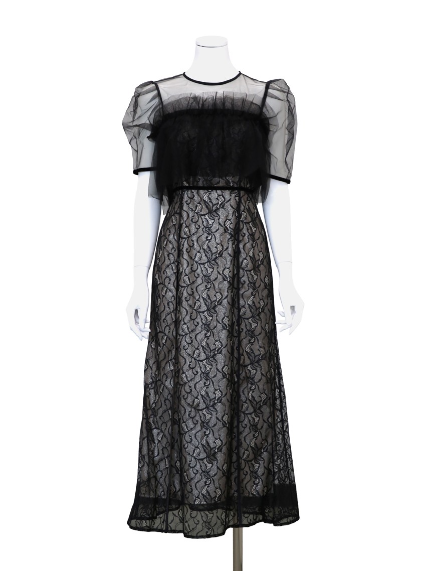 【FRAY I.D】シルバーリーフレースレイヤードワンピース の画像7