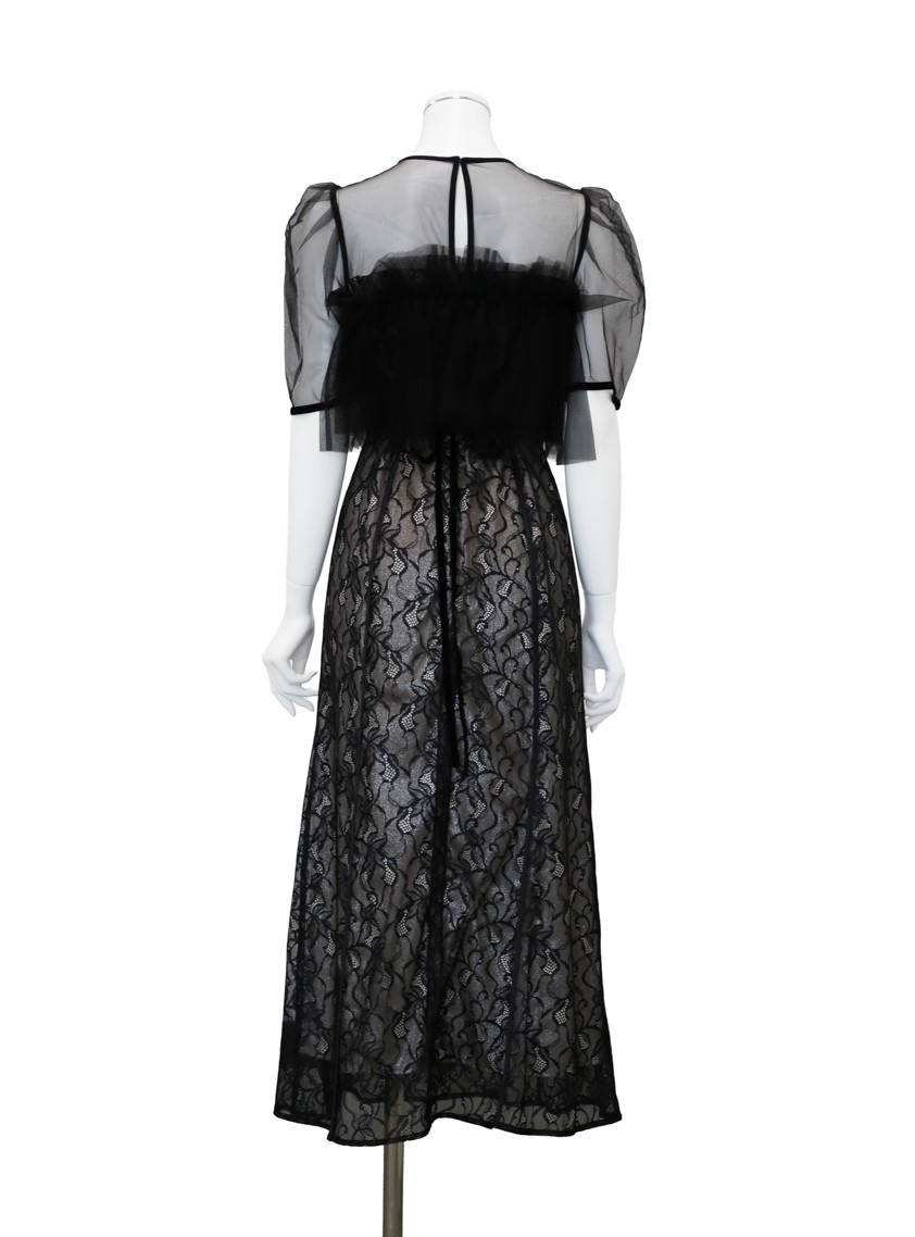 【FRAY I.D】シルバーリーフレースレイヤードワンピース の画像9