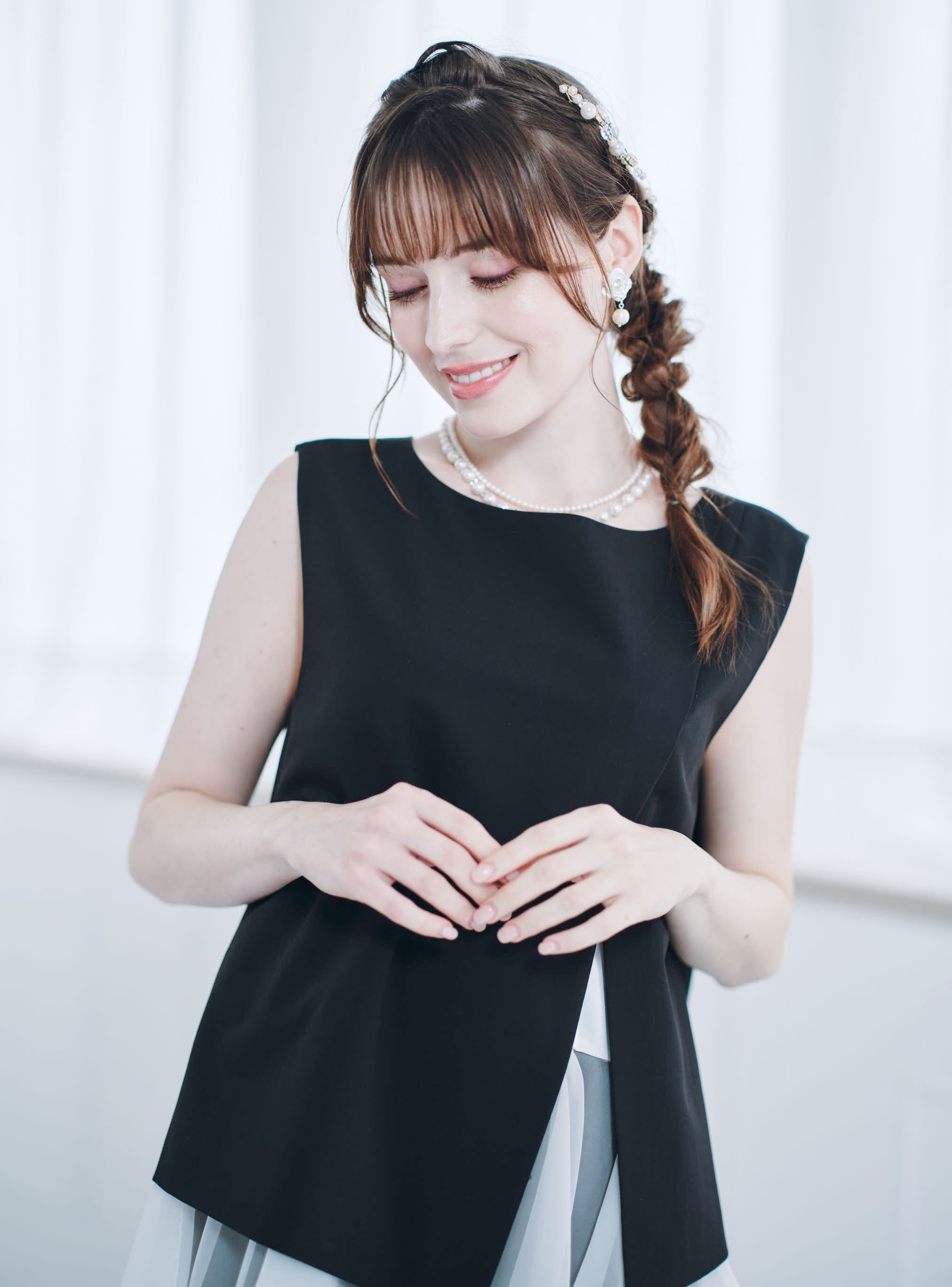 【FRAY I.D】２WAYジレ フリルセットアップ の画像6