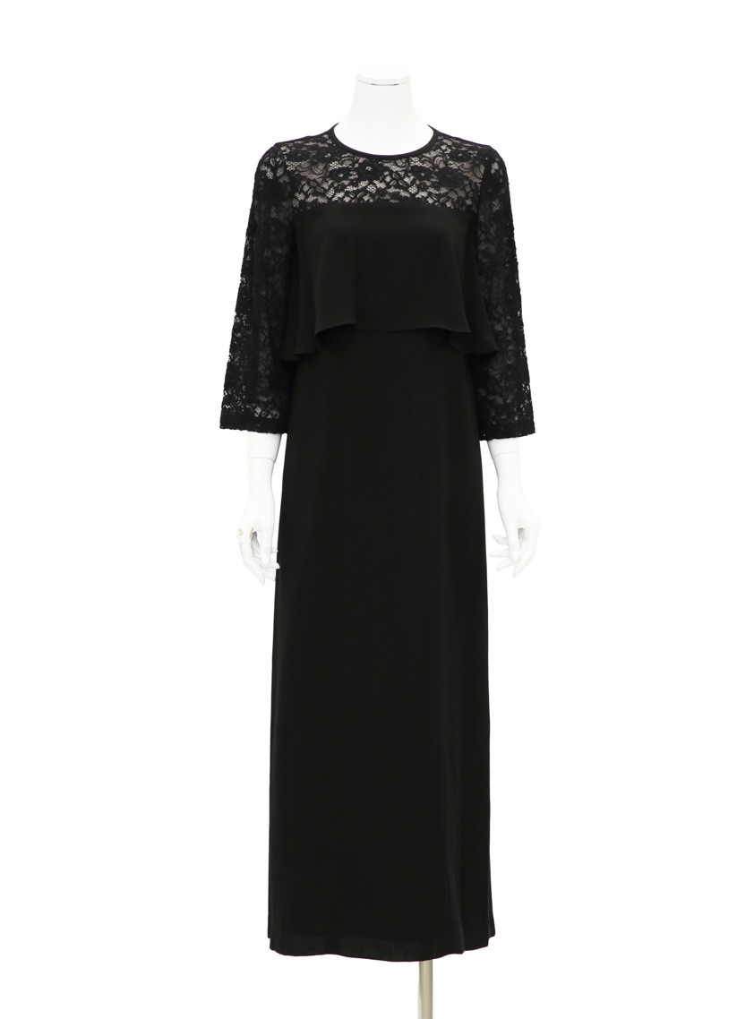 レース切り替えロングワンピース の画像1