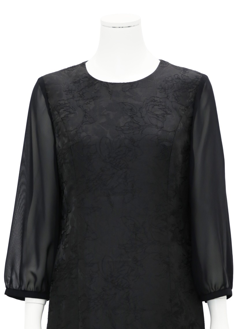 重ねジャガード裾切り替えワンピース の画像4