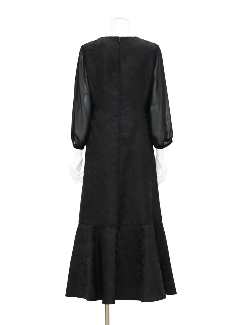 重ねジャガード裾切り替えワンピース の画像3